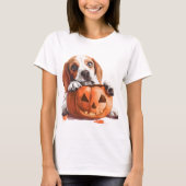 Beagle Pumpkin Halloween T-shirt (Voorkant)