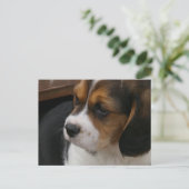 Beagle Pup Briefkaart (Staand voorkant)