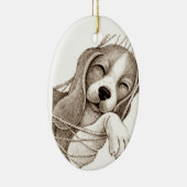 **BEAGLE PUP IN HAMMOCK** CHRISTMAS ORNAMENT (Rechts)