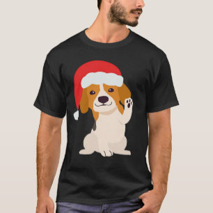Beagle pup met kerstmuts voor hondenliefhebbers Ov T-shirt