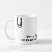 Beagle pupil op een as koffiemok (Links)