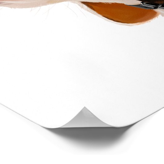 Beagle pupil op een as poster (Hoek)