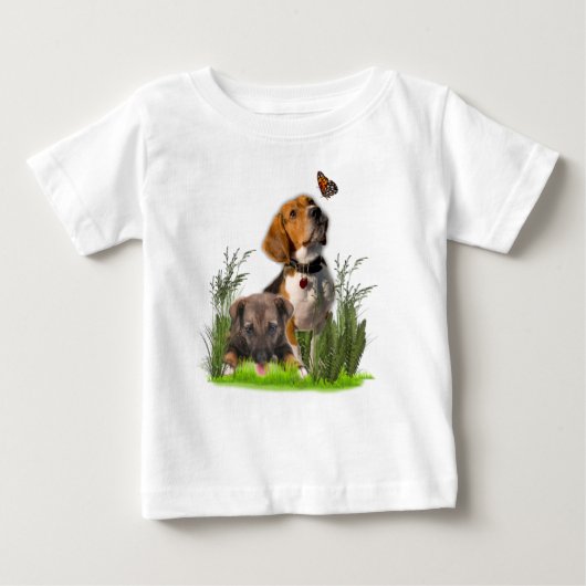 Beagle puppies en Butterflies (Voorkant)