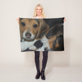 Beagle Puppies Fleece Deken