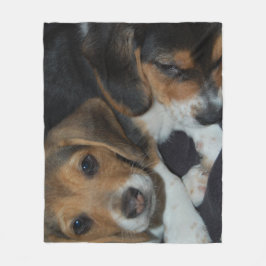 Beagle Puppies Fleece Deken