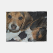Beagle Puppies Fleece Deken (Voorkant (Horizontaal))