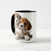 Beagle Puppies! Pas uw Mok aan! (Voorkant links)