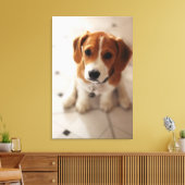 Beagle Puppy 2 Canvas Afdruk (Insitu (Woonkamer))