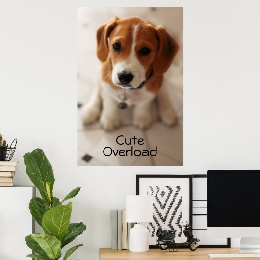 Beagle Puppy 2 Poster (Thuiskantoor)