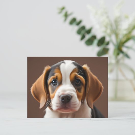 Beagle Puppy Briefkaart (Staand voorkant)