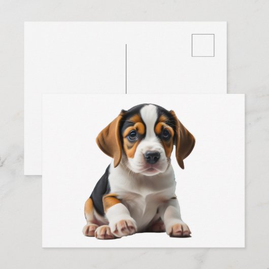 Beagle Puppy Briefkaart (Voorkant / Achterkant)