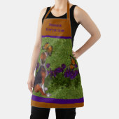Beagle Puppy Butterflies Dog Art gepersonaliseerd Schort (Insitu)