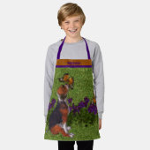 Beagle Puppy Butterflies Dog Art gepersonaliseerd Schort (Gedragen)