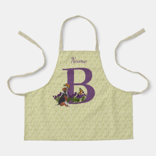 Beagle Puppy Butterflies Monogram Initiaal B Naam Schort