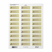Beagle Puppy Butterfly Monogram Initiaal A Adres Etiket (Full Sheet)