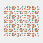 Beagle Puppy Cute Dog Santa Festive Kerstmis Fleece Deken (Voorkant (Horizontaal))