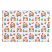 Beagle Puppy Cute Dog Santa Festive Kerstmis Kussensloop (Achterkant)