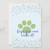 Beagle Puppy Dog Blue Kids Birthday Uitnodiging (Achterkant)