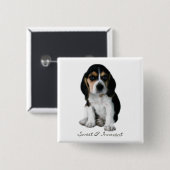 Beagle Puppy Dog Button (Voorkant /achterkant)