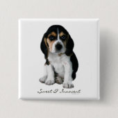 Beagle Puppy Dog Button (Voorkant)