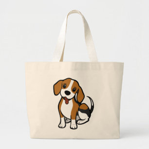 Beagle Puppy Dog Cartoon Love Beagles Grote Tote Bag