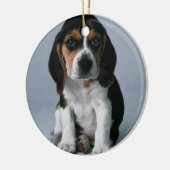 Beagle Puppy Dog Foto Keramisch Ornament (Links)