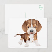 Beagle Puppy Dog Greeting Post Kaart (Voorkant / Achterkant)