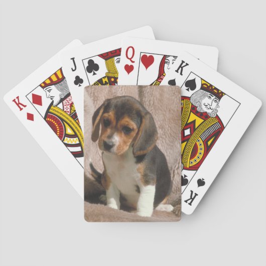 Beagle Puppy Dog-speelkaarten Pokerkaarten (Achterkant)