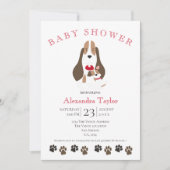 Beagle Puppy en mam Baby shower op maat Kaart (Voorkant)