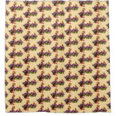 Beagle puppy en vlinders dierlijk patroon douchegordijn (Voorkant)