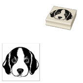 Beagle Puppy Face Dog Rubberstempel (Gestempeld)
