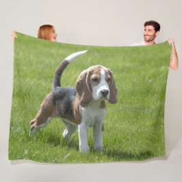 BEAGLE PUPPY FLEECE DEKEN