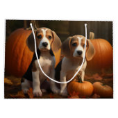 Beagle Puppy Herfst Delight Pompoen Groot Cadeauzakje (Achterkant)
