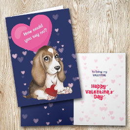 Beagle Puppy hoe kan je geen Valentijn zeggen? Feestdagen Kaart