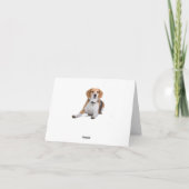 Beagle Puppy Hond Blanke Kaart (Achterkant)