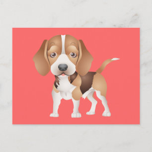 Beagle Puppy Hond Greeting Postcard Briefkaart