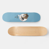 BEAGLE PUPPY HONDENLAND PET CARTOON BLAUW NAAM PERSOONLIJK SKATEBOARD (Horizontaal)