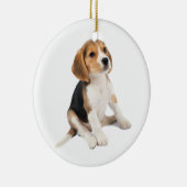 Beagle Puppy Keramisch Ornament (Rechts)