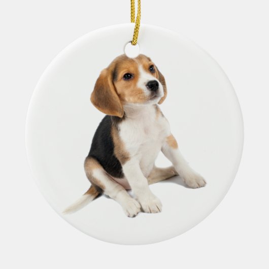 Beagle Puppy Keramisch Ornament (Voorkant)