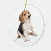 Beagle Puppy Keramisch Ornament (Links)