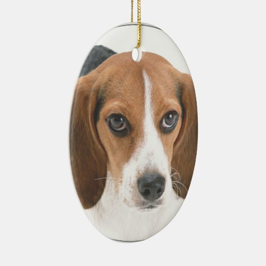 "Beagle Puppy" Keramisch Ornament (Rechts)
