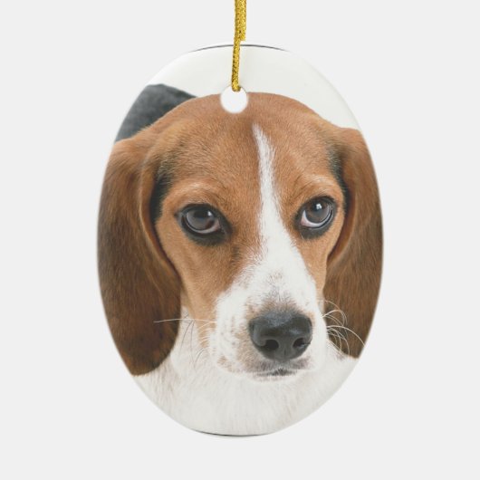"Beagle Puppy" Keramisch Ornament (Voorkant)