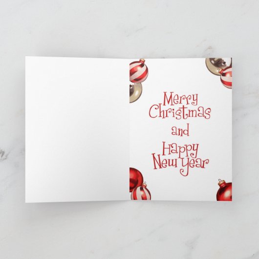 Beagle Puppy Kerstmis Feestdagen Kaart (Binnen)