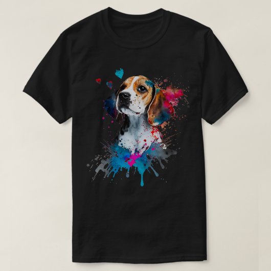 Beagle Puppy Liefhebber Schattige Valentijnsdag Li T-shirt (Design voorkant)