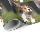 Beagle Puppy Love Cadeaupapier (Rol Hoek)