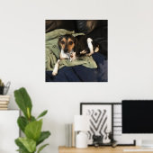 Beagle Puppy Mix Digital Art Poster (Thuiskantoor)