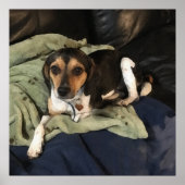 Beagle Puppy Mix Digital Art Poster (Voorkant)