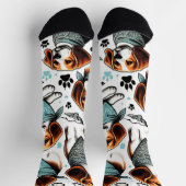  Beagle Puppy Naadloos Sokken (Top)