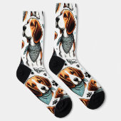  Beagle Puppy Naadloos Sokken (Rechts)