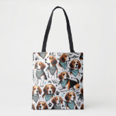 Beagle Puppy Naadloos Tote Bag (Voorkant)